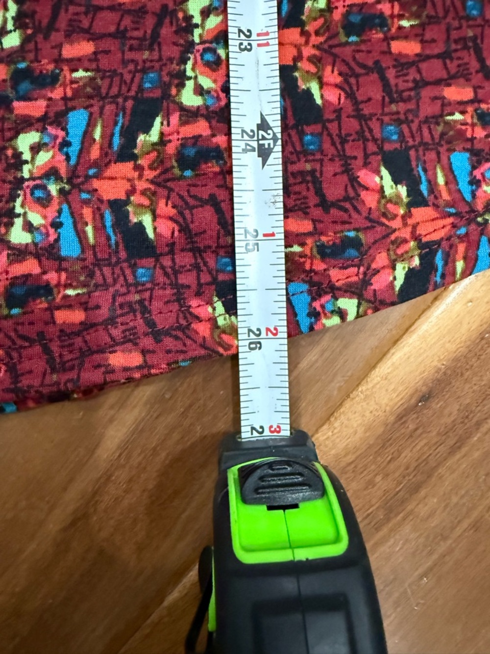 LuLaRoe Red Multi-Color Raglan Randy Tee - Picture 6 of 6